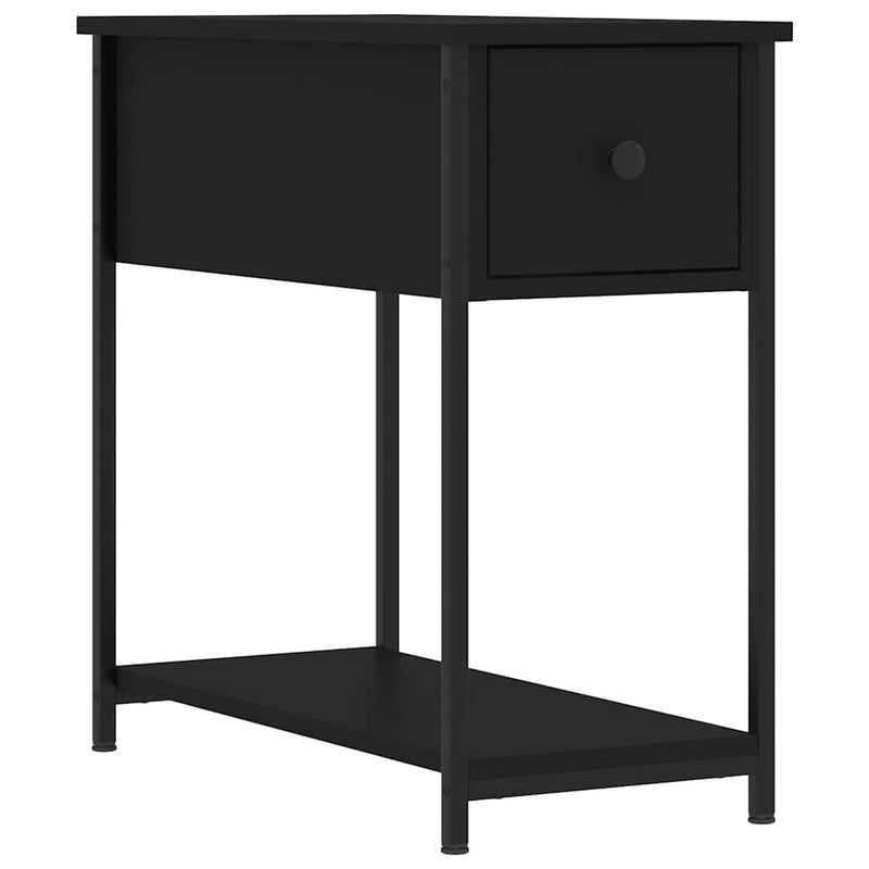 Noptiere, 2 buc., negru, 30x60x60 cm, lemn prelucrat