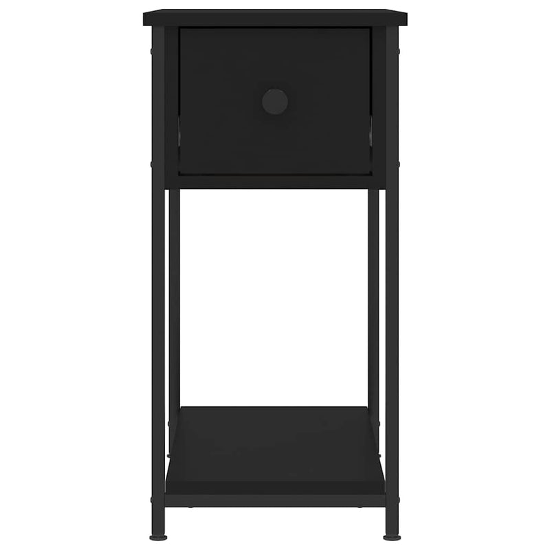 Noptiere, 2 buc., negru, 30x60x60 cm, lemn prelucrat