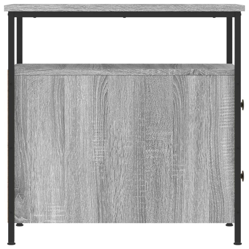 Noptiere, 2 buc., gri sonoma, 30x60x60 cm, lemn compozit