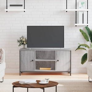 Comodă TV, gri sonoma, 100x40x50 cm, lemn prelucrat