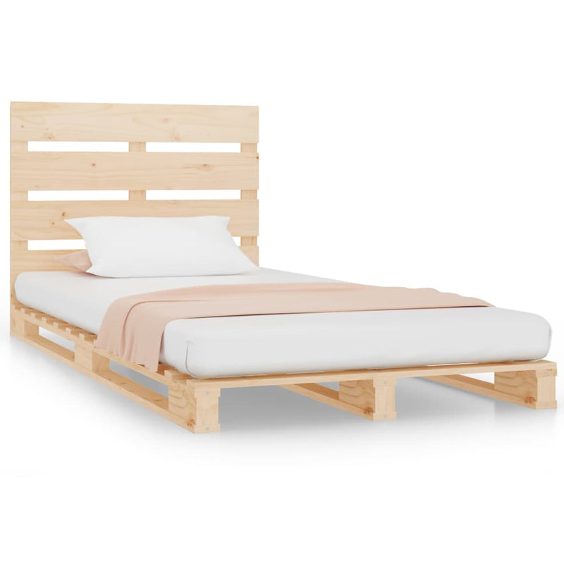 Cadru de pat Single, 90x190 cm, lemn masiv de pin