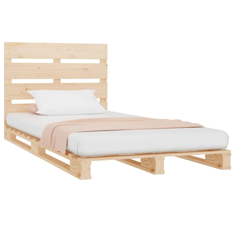 Cadru de pat Single, 90x190 cm, lemn masiv de pin