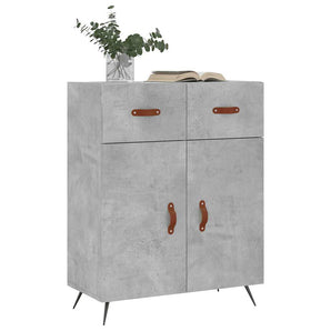 Dulap, gri beton, 69,5x34x90 cm, lemn compozit