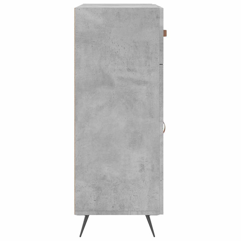 Dulap, gri beton, 69,5x34x90 cm, lemn compozit