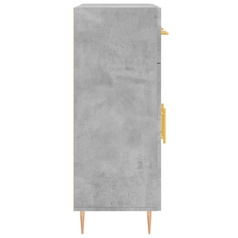 Dulap, gri beton, 69,5x34x90 cm, lemn compozit