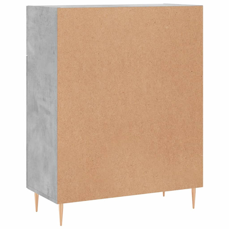 Dulap, gri beton, 69,5x34x90 cm, lemn compozit