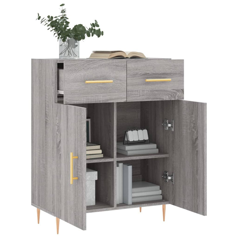 Dulap, gri sonoma, 69,5x34x90 cm, lemn compozit