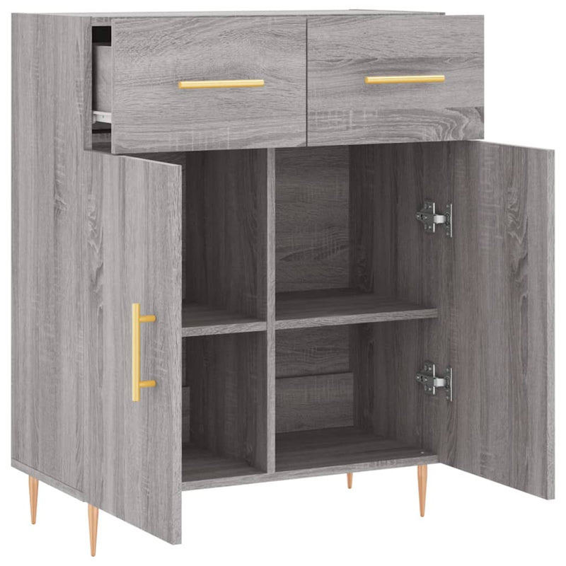 Dulap, gri sonoma, 69,5x34x90 cm, lemn compozit