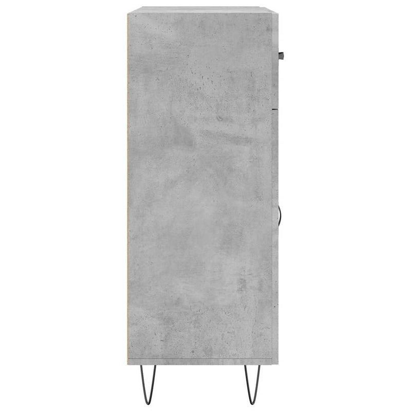 Dulap, gri beton, 69,5x34x90 cm, lemn compozit