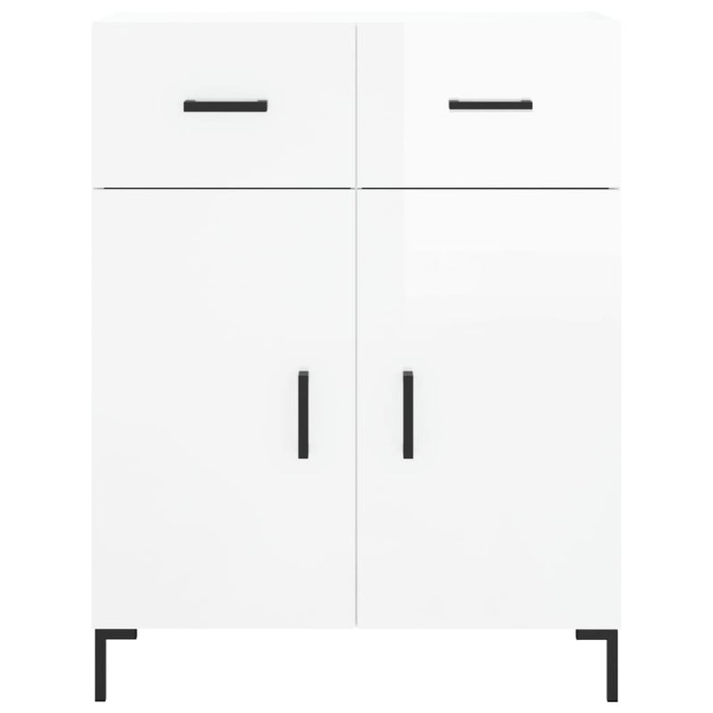 Dulap, alb extralucios, 69,5x34x90 cm, lemn compozit