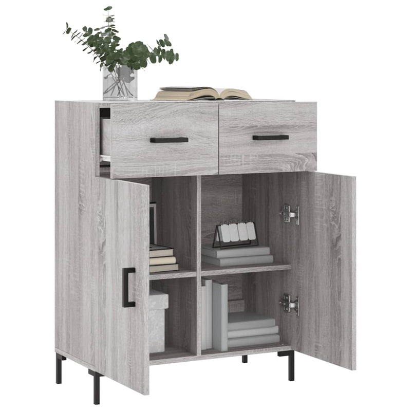 Dulap, gri sonoma, 69,5x34x90 cm, lemn compozit