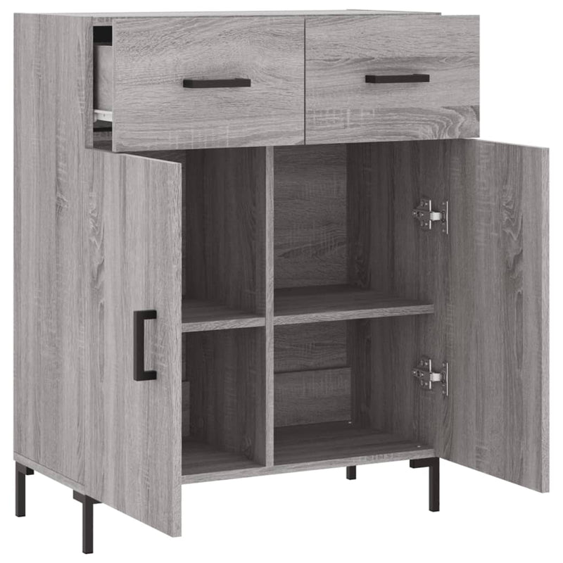 Dulap, gri sonoma, 69,5x34x90 cm, lemn compozit