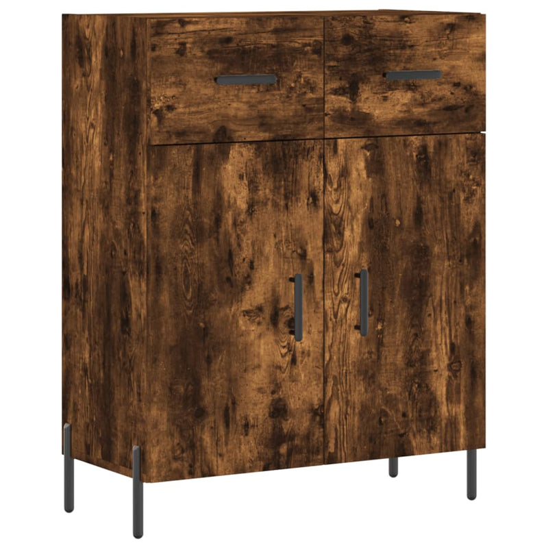 Dulap, stejar fumuriu, 69,5x34x90 cm, lemn compozit