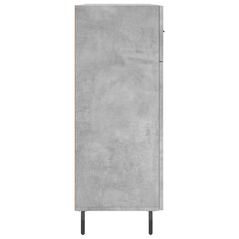 Dulap, gri beton, 69,5x34x90 cm, lemn compozit