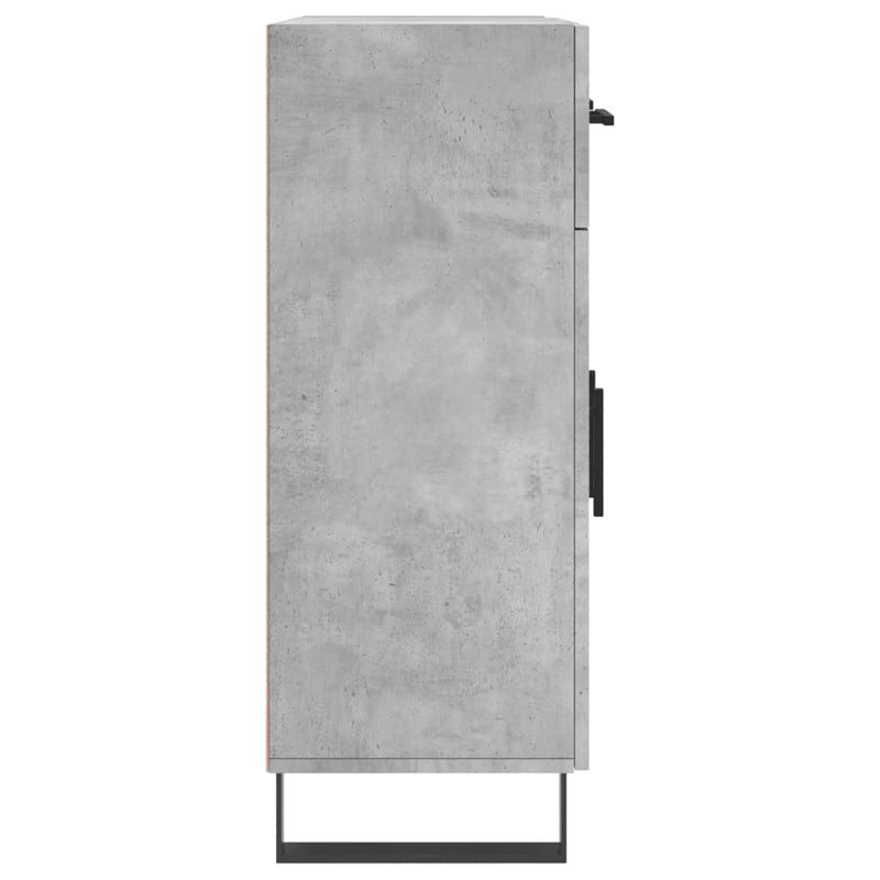 Dulap, gri beton, 69,5x34x90 cm, lemn compozit