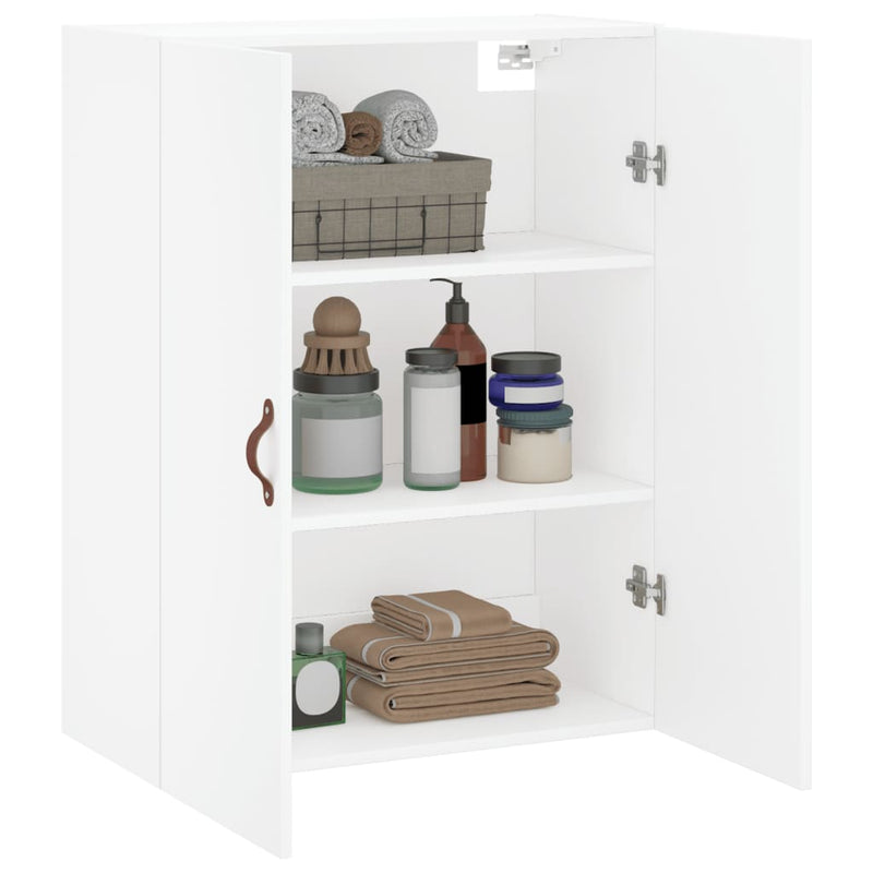 Dulap cu montaj pe perete, alb, 69,5x34x90 cm