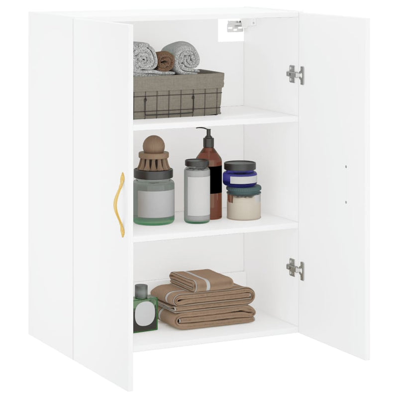 Dulap cu montaj pe perete, alb, 69,5x34x90 cm