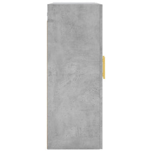 Dulap cu montaj pe perete, gri beton, 69,5x34x90 cm