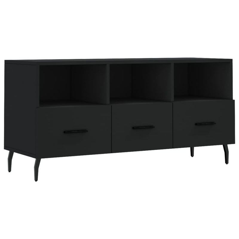 Dulap TV, negru, 102x36x50 cm, lemn prelucrat