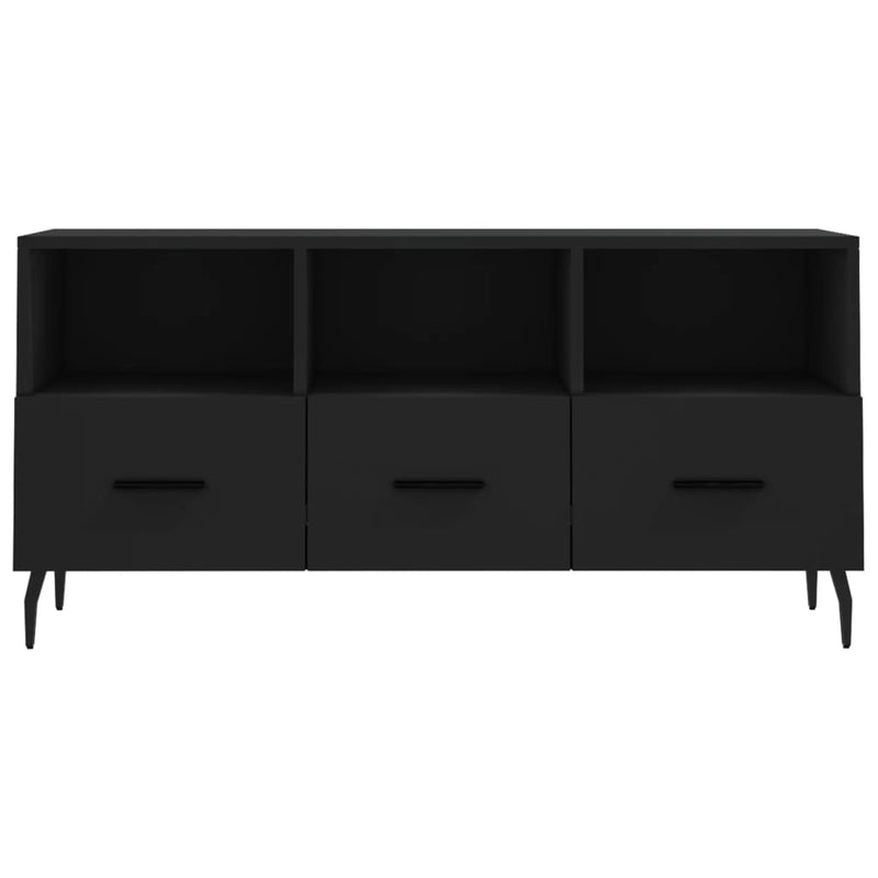 Dulap TV, negru, 102x36x50 cm, lemn prelucrat