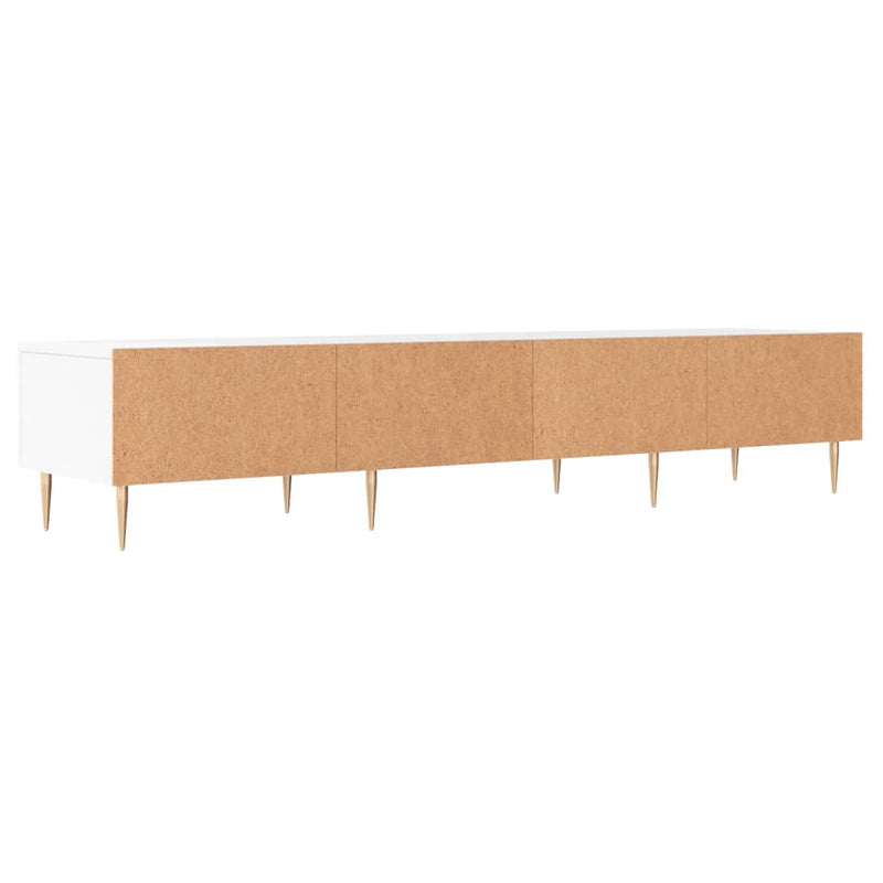 Comodă TV, alb, 150x36x30 cm, lemn prelucrat