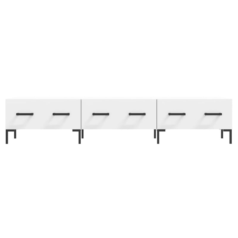 Comodă TV, alb, 150x36x30 cm, lemn prelucrat