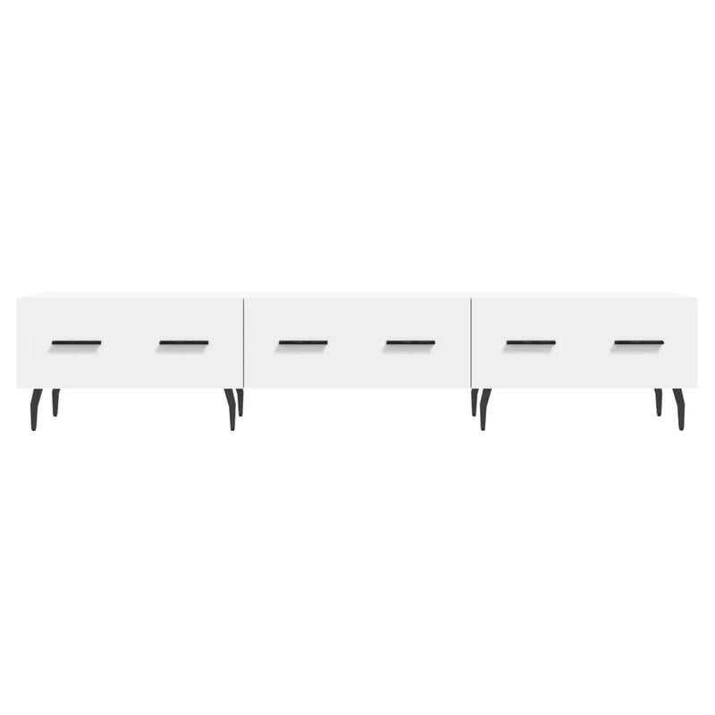Comodă TV, alb, 150x36x30 cm, lemn prelucrat
