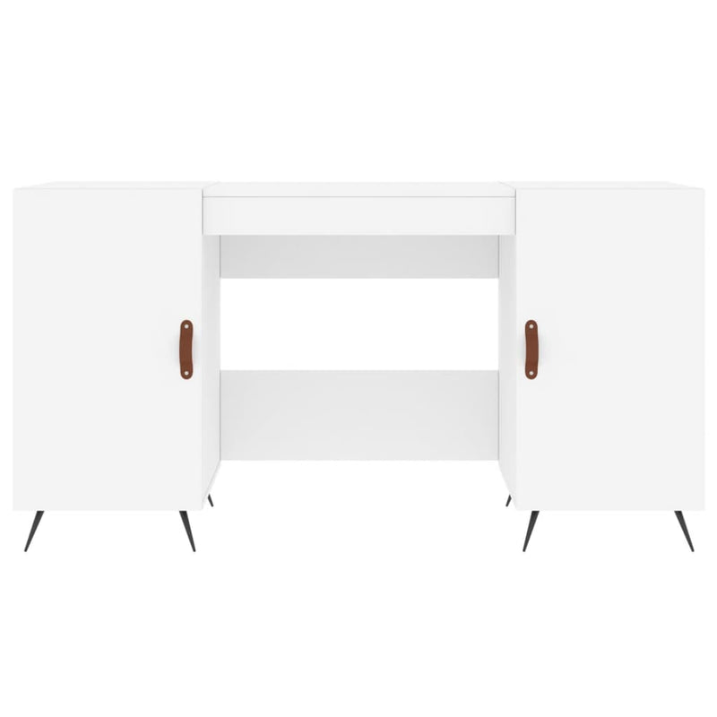 Birou, alb, 140x50x75 cm, lemn compozit