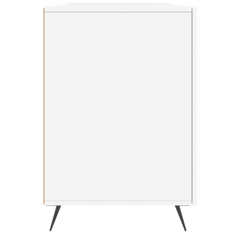 Birou, alb, 140x50x75 cm, lemn compozit
