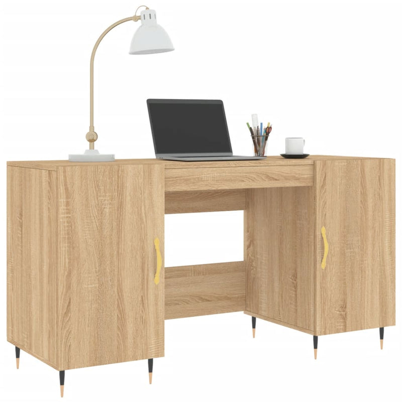 Birou, stejar sonoma, 140x50x75 cm, lemn compozit