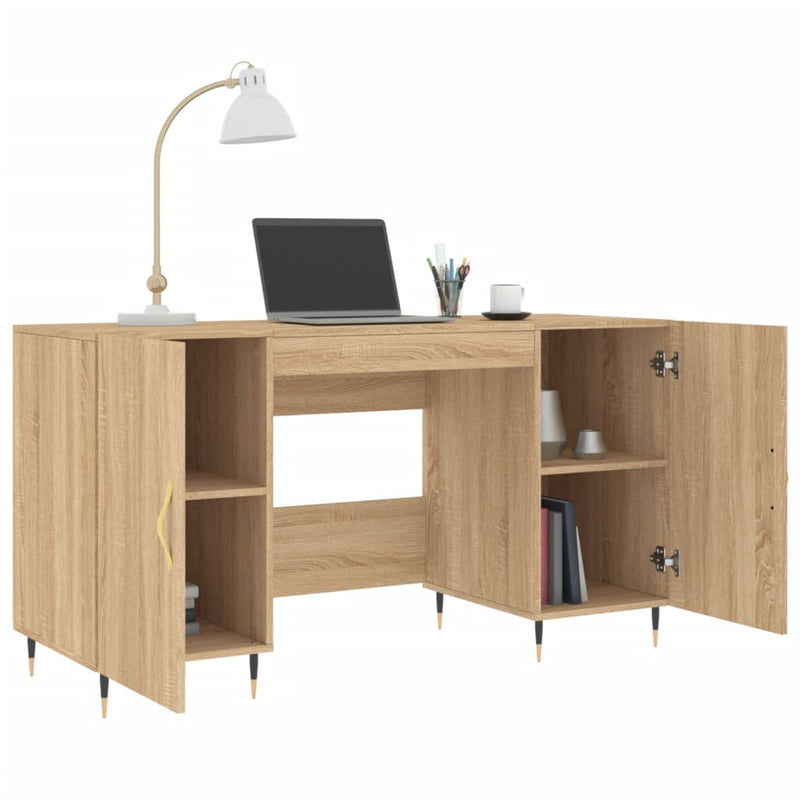 Birou, stejar sonoma, 140x50x75 cm, lemn compozit