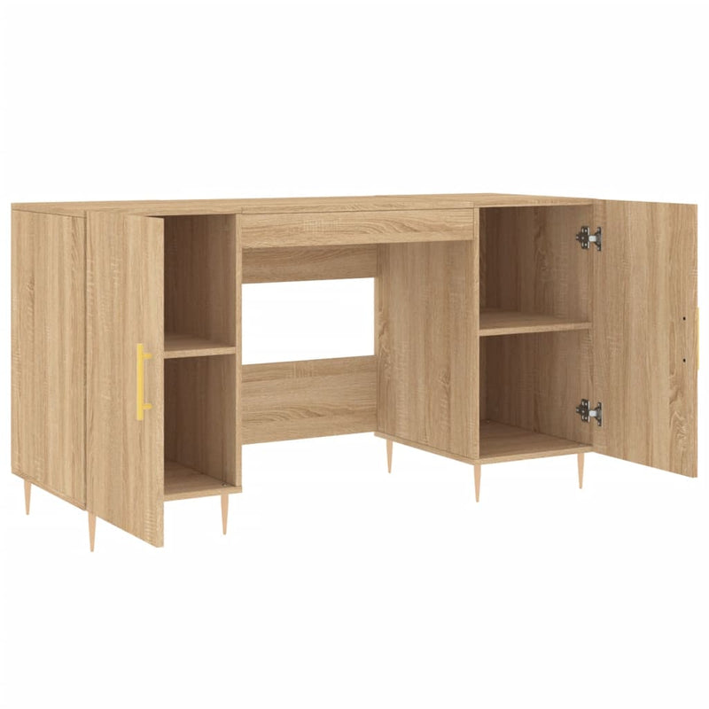 Birou, stejar sonoma, 140x50x75 cm, lemn compozit