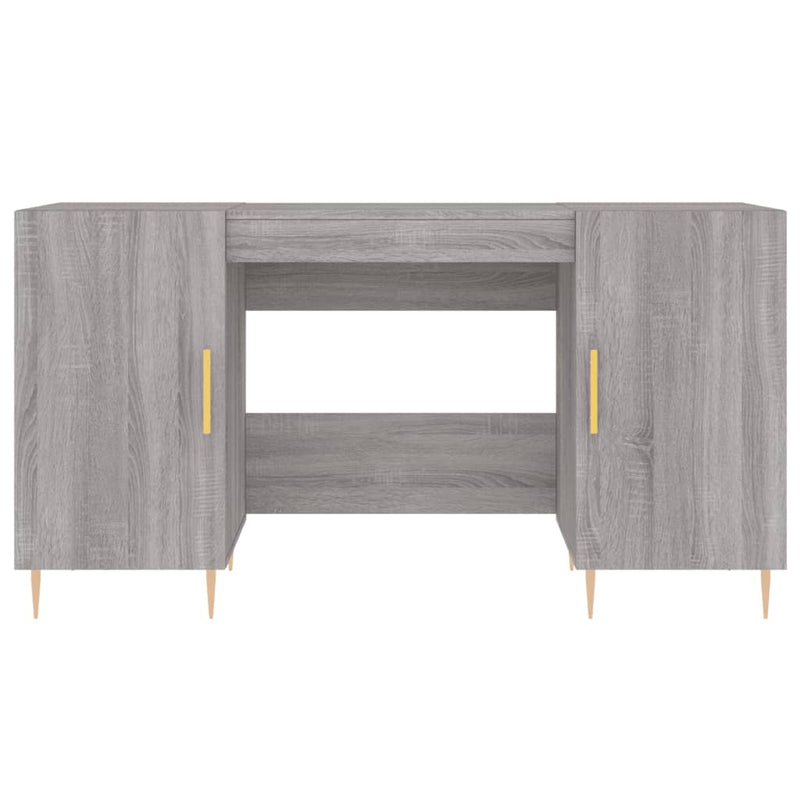 Birou, gri sonoma, 140x50x75 cm, lemn compozit