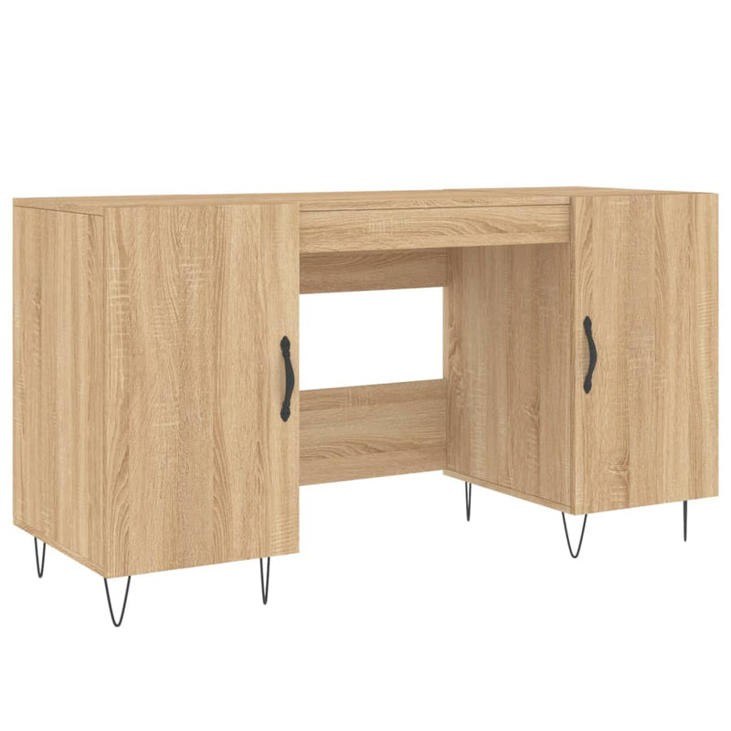 Birou, stejar sonoma, 140x50x75 cm, lemn compozit