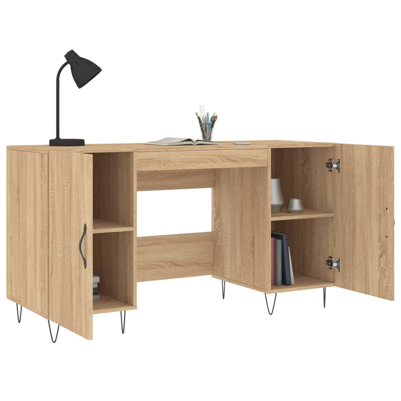 Birou, stejar sonoma, 140x50x75 cm, lemn compozit