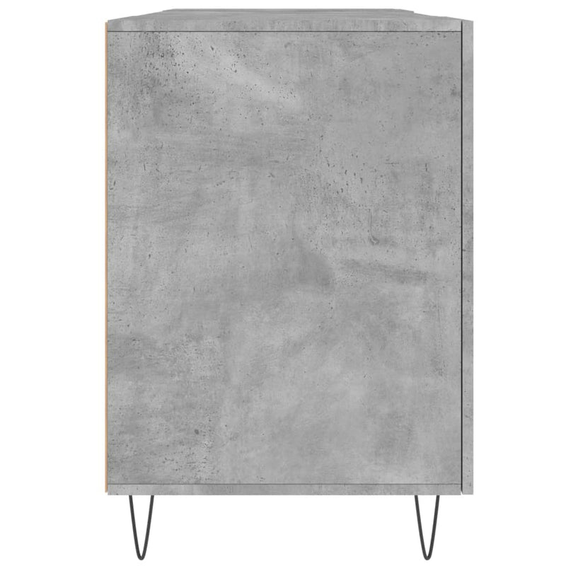 Birou, gri beton, 140x50x75 cm, lemn compozit