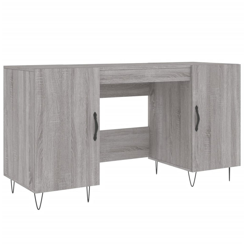 Birou, gri sonoma, 140x50x75 cm, lemn compozit