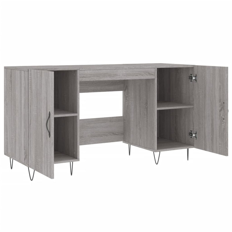 Birou, gri sonoma, 140x50x75 cm, lemn compozit