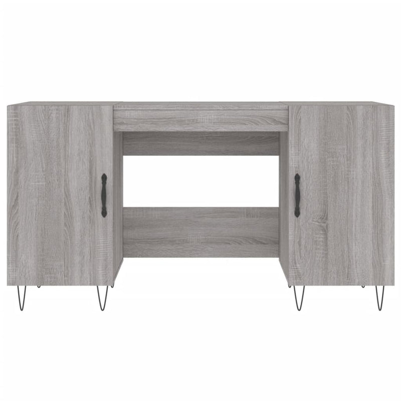 Birou, gri sonoma, 140x50x75 cm, lemn compozit