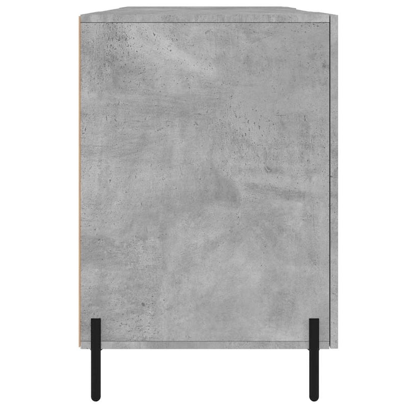 Birou, gri beton, 140x50x75 cm, lemn compozit