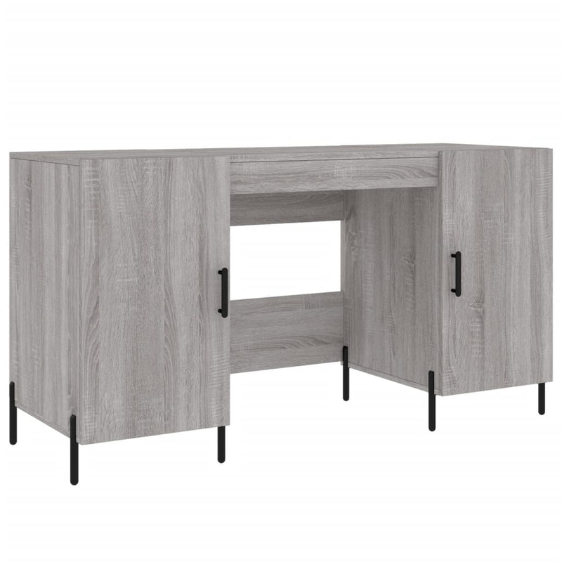 Birou, gri sonoma, 140x50x75 cm, lemn compozit