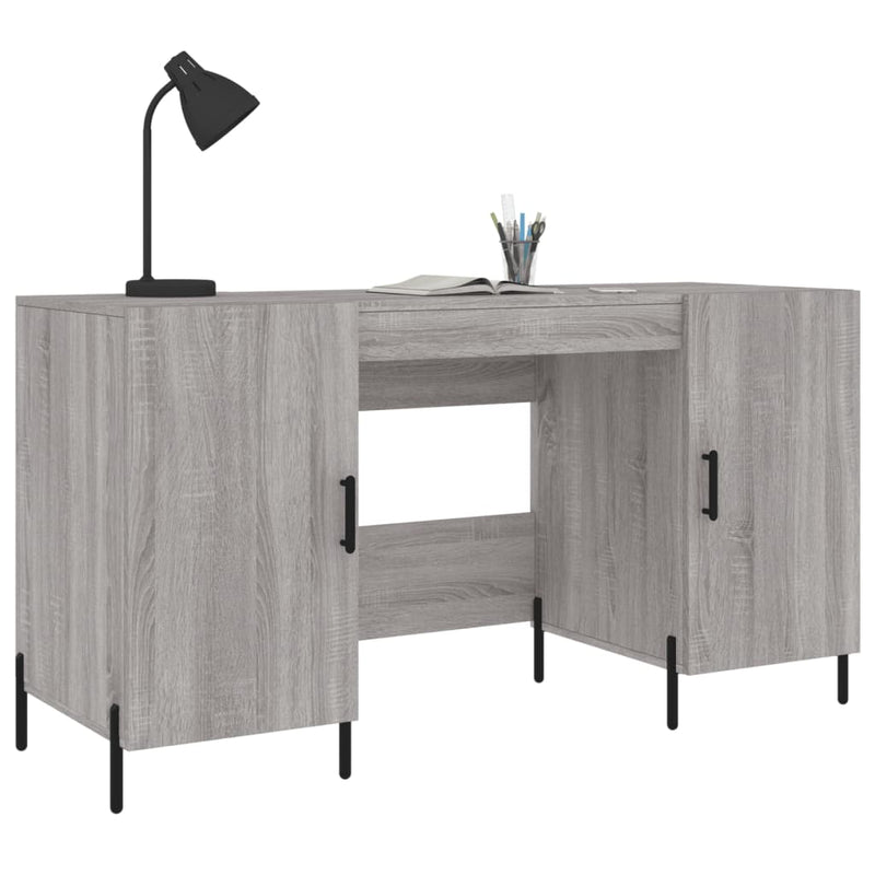 Birou, gri sonoma, 140x50x75 cm, lemn compozit