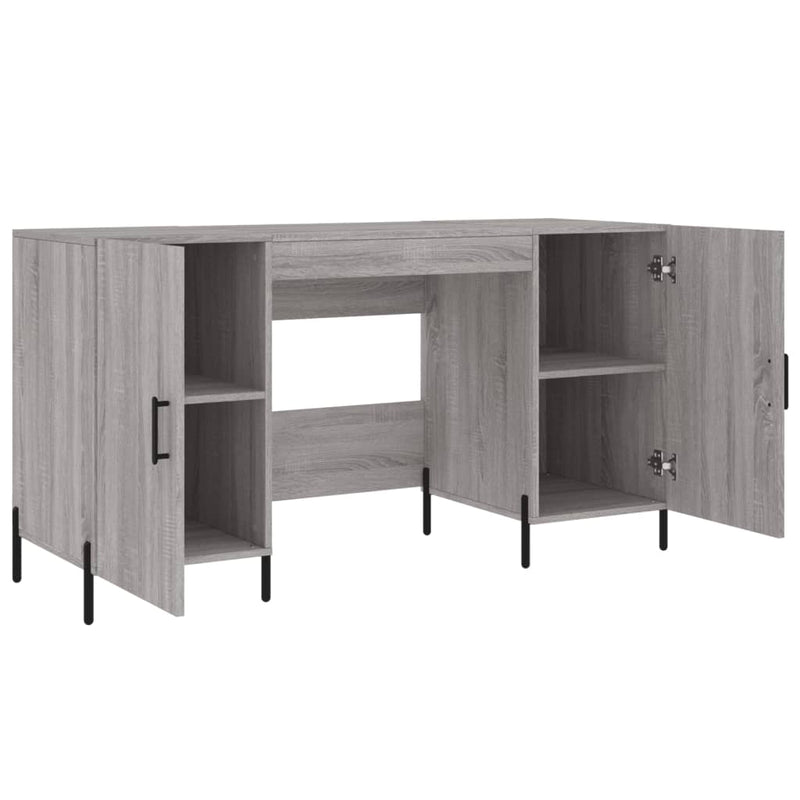 Birou, gri sonoma, 140x50x75 cm, lemn compozit