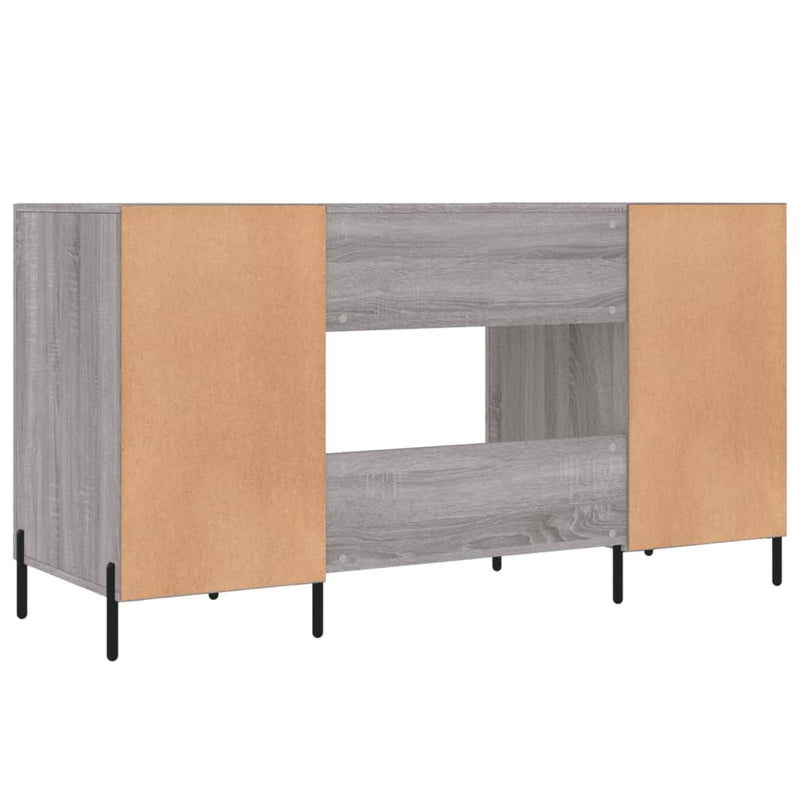 Birou, gri sonoma, 140x50x75 cm, lemn compozit