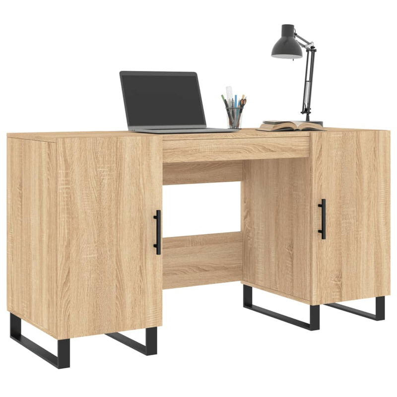 Birou, stejar sonoma, 140x50x75 cm, lemn compozit