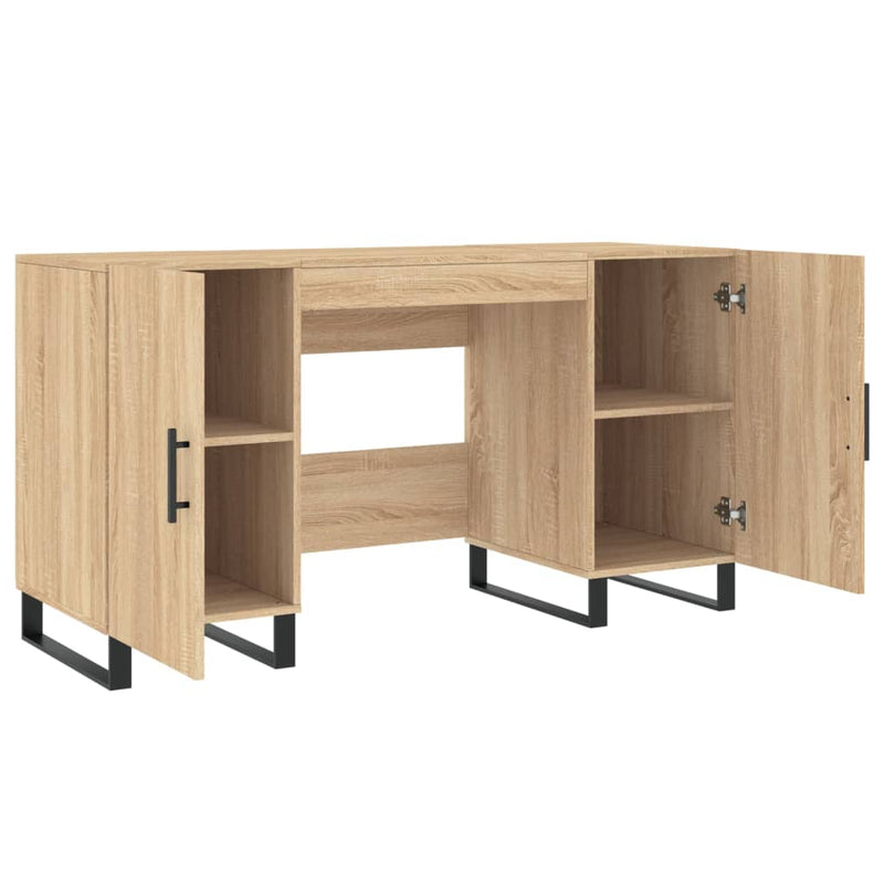 Birou, stejar sonoma, 140x50x75 cm, lemn compozit