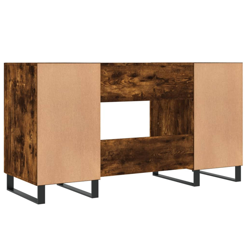 Birou, stejar afumat, 140x50x75 cm, lemn compozit