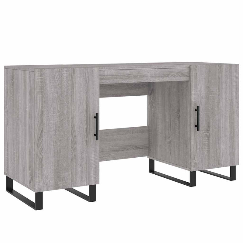 Birou, gri sonoma, 140x50x75 cm, lemn compozit