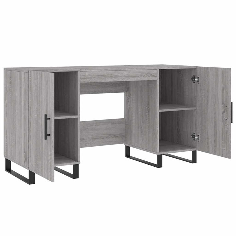 Birou, gri sonoma, 140x50x75 cm, lemn compozit