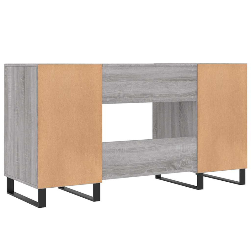 Birou, gri sonoma, 140x50x75 cm, lemn compozit